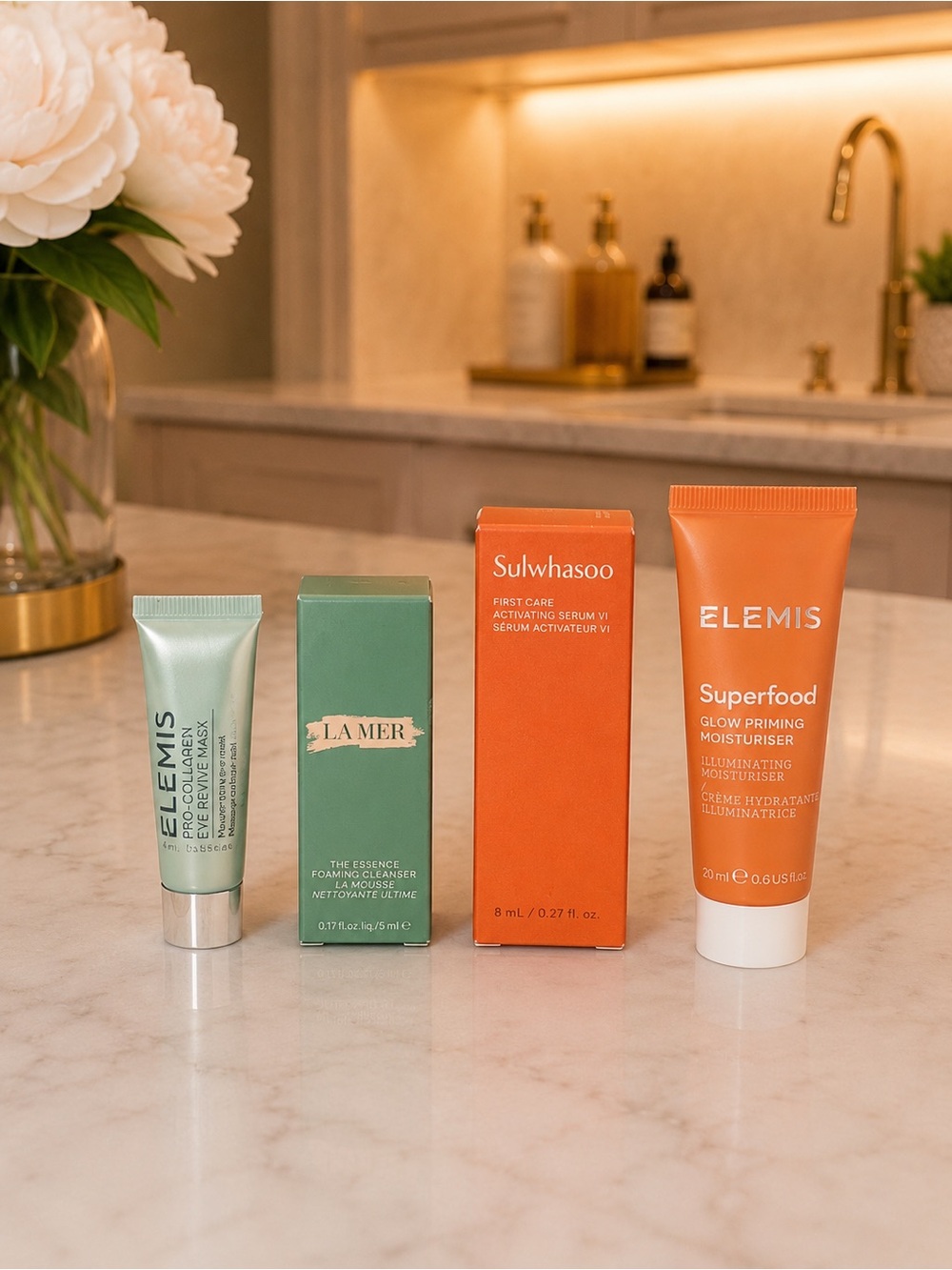 LA MER Sulwhasoo ELEMIS 4PC Luxury Skincare Travel Mini Set NEW